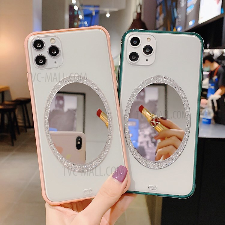 Makeup Mirror PC Shockproof Phone Cover for iPhone 11 Pro 5.8 inch - Green-2