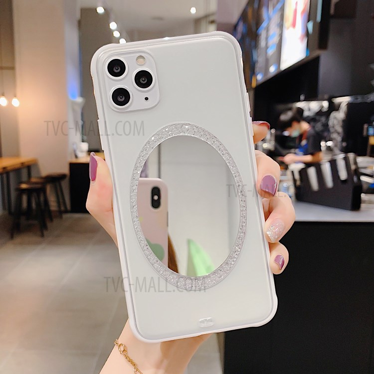 Makeup Mirror PC Shockproof Phone Cover for iPhone 11 Pro 5.8 inch - White-1