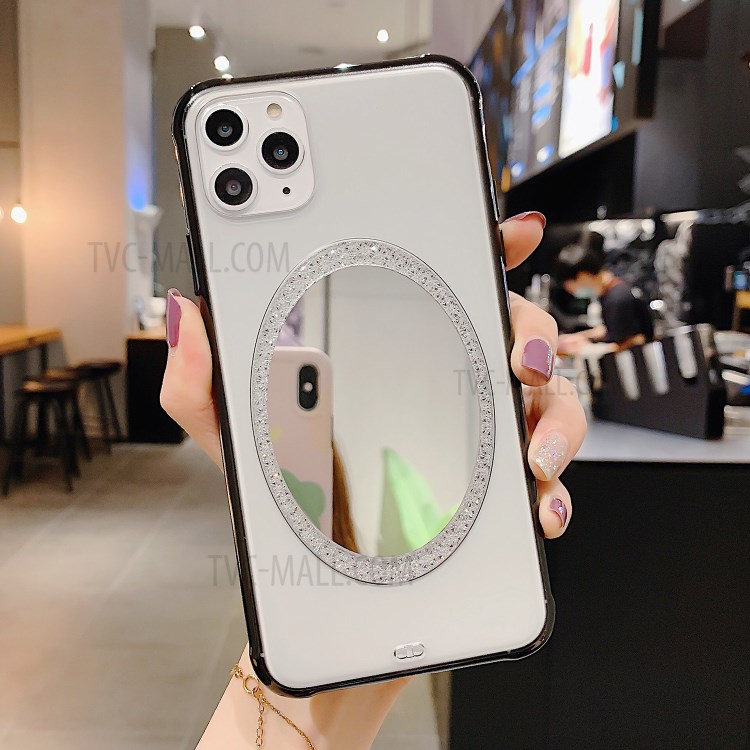 Makeup Mirror PC Shockproof Phone Cover for iPhone 11 Pro Max 6.5 inch - Black-1