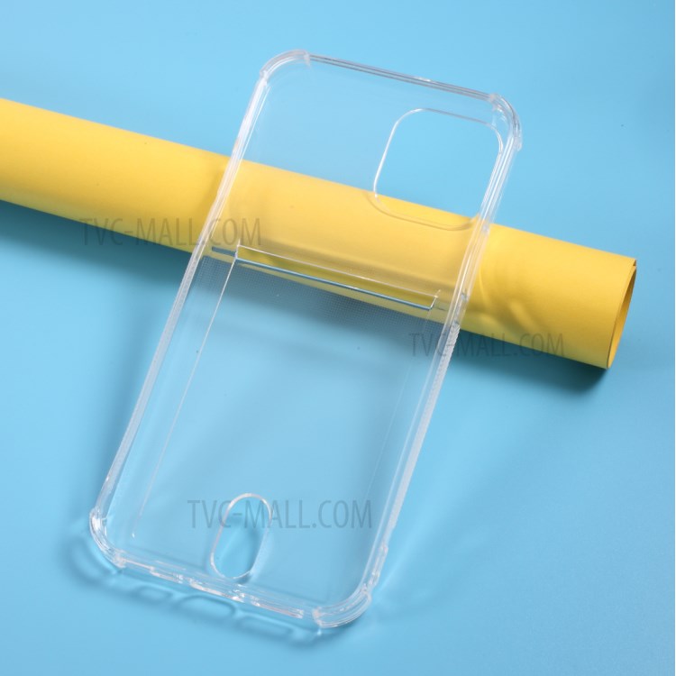 Anti-fall TPU Phone Case Shell with Card Slot for iPhone 12 Pro Max 6.7 inch-7
