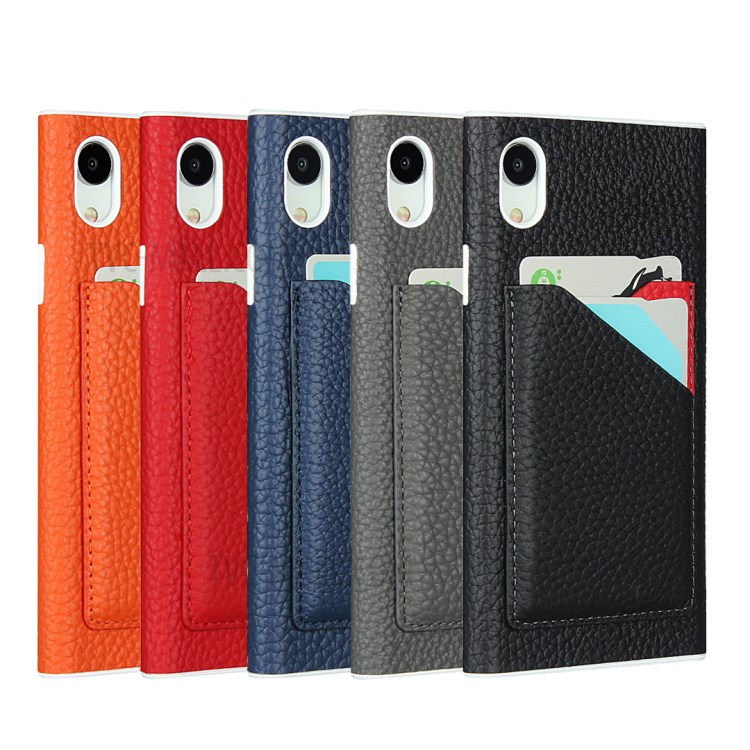 Emplacements Pour Cartes De Texture Litchi Cuir Enduit Couverture TPU Blanc Pour IPhone XR 6.1 Pouces - Rouge-8