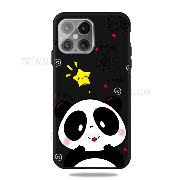 Pattern Printing Matte TPU Back Cover for iPhone 12 5.4 inch - Panda-1