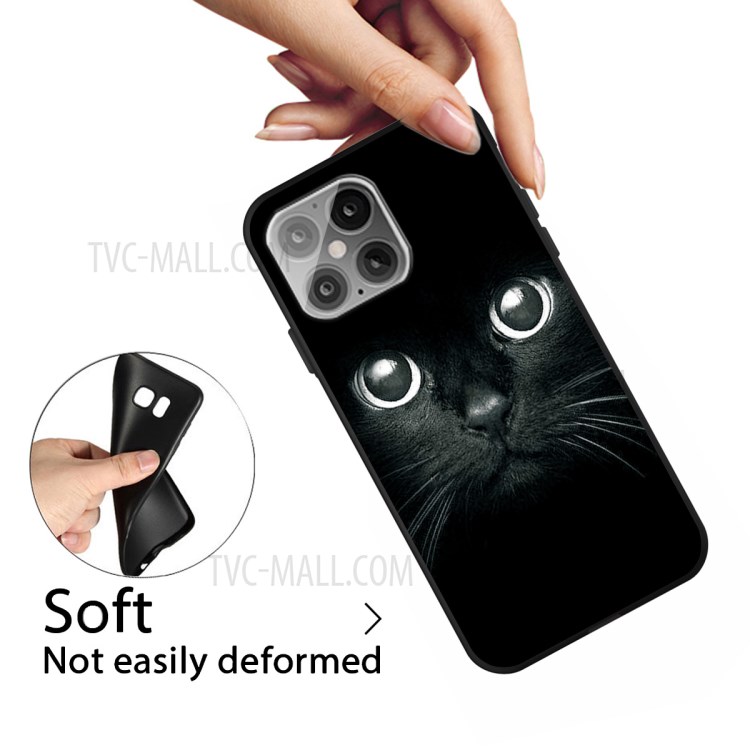 Pattern Printing Matte TPU Back Cover for iPhone 12 5.4 inch - Cat-3