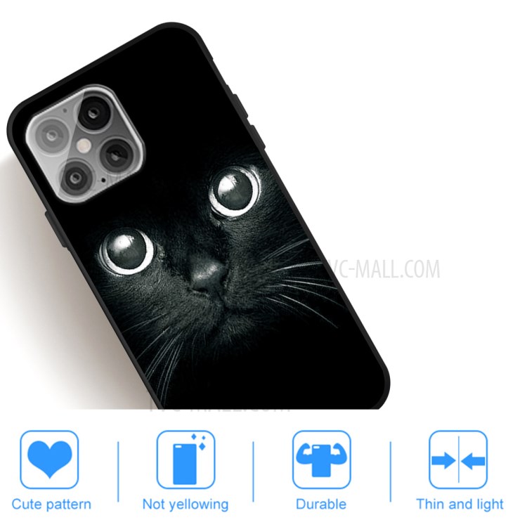 Pattern Printing Matte TPU Back Cover for iPhone 12 5.4 inch - Cat-5