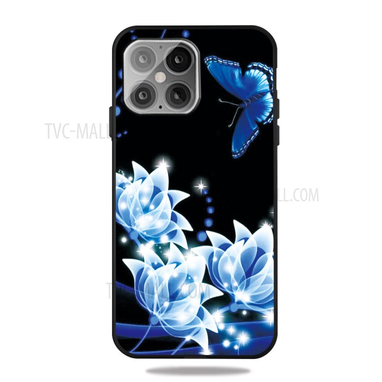 Pattern Printing Matte TPU Back Cover for iPhone 12 5.4 inch - Luminous Flower-1