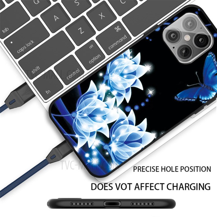 Pattern Printing Matte TPU Shell for iPhone 12 Pro Max 6.7 inch - Luminous Flower-2