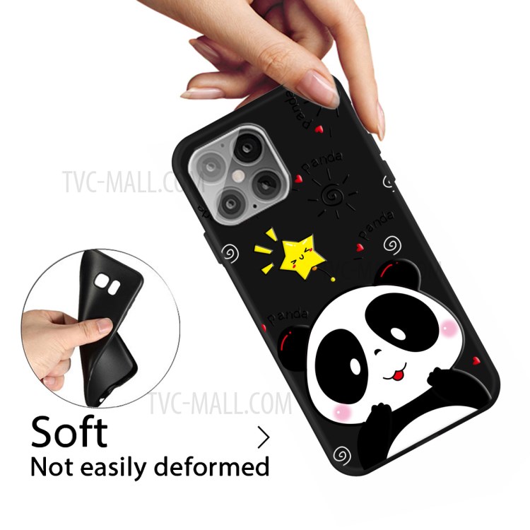 Pattern Printing Matte TPU Shell for iPhone 12 Pro Max 6.7 inch - Panda-3