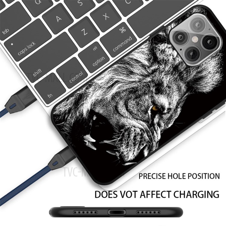 Pattern Printing Matte TPU Shell for iPhone 12 Pro Max 6.7 inch - Lion-2