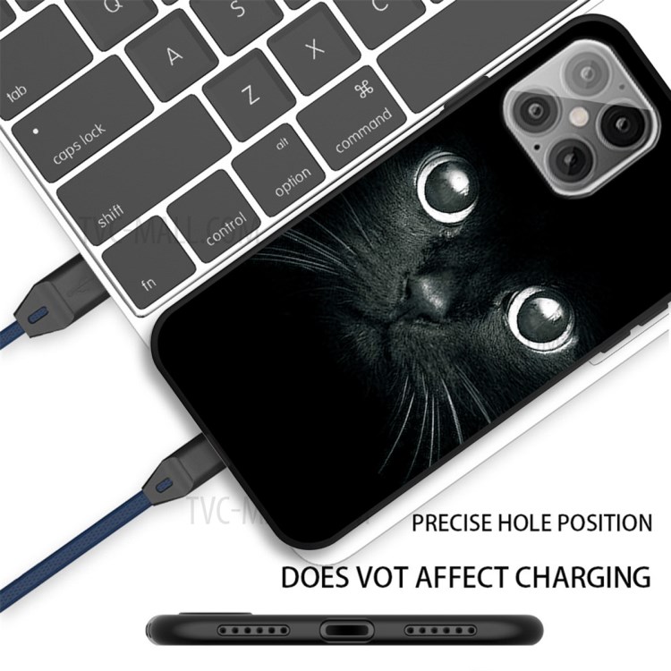 Pattern Printing Matte TPU Shell for iPhone 12 Pro Max 6.7 inch - Cat-2