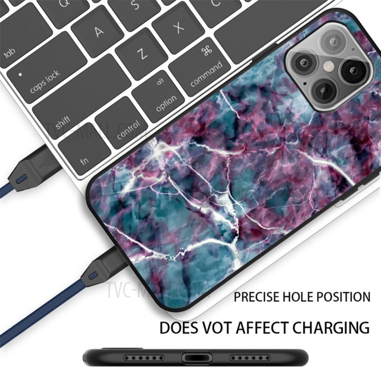 Pattern Printing Matte TPU Shell for iPhone 12 Pro Max 6.7 inch - Marble Texture-2