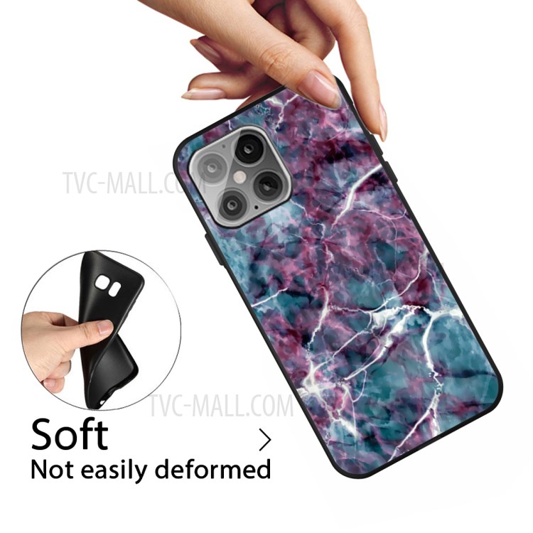 Pattern Printing Matte TPU Shell for iPhone 12 Pro Max 6.7 inch - Marble Texture-3