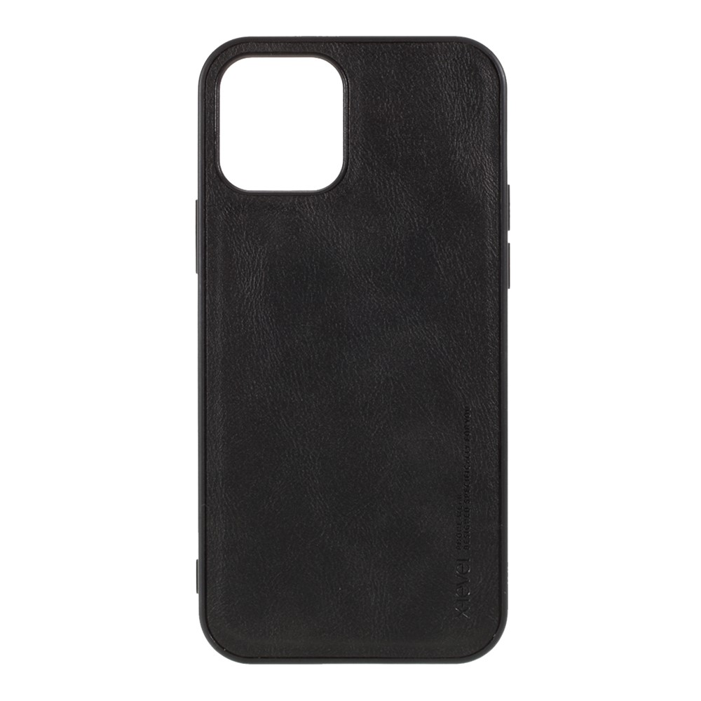 X-LEVEL Vintage Style PU Leather Coated TPU Phone Shell for iPhone 12 Pro / iPhone 12 Max 6.1-inch - Black-1