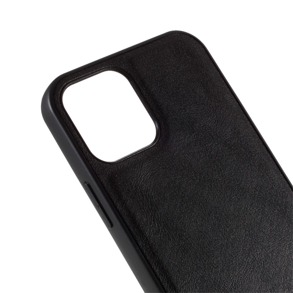 X-LEVEL Vintage Style PU Leather Coated TPU Phone Shell for iPhone 12 Pro / iPhone 12 Max 6.1-inch - Black-4