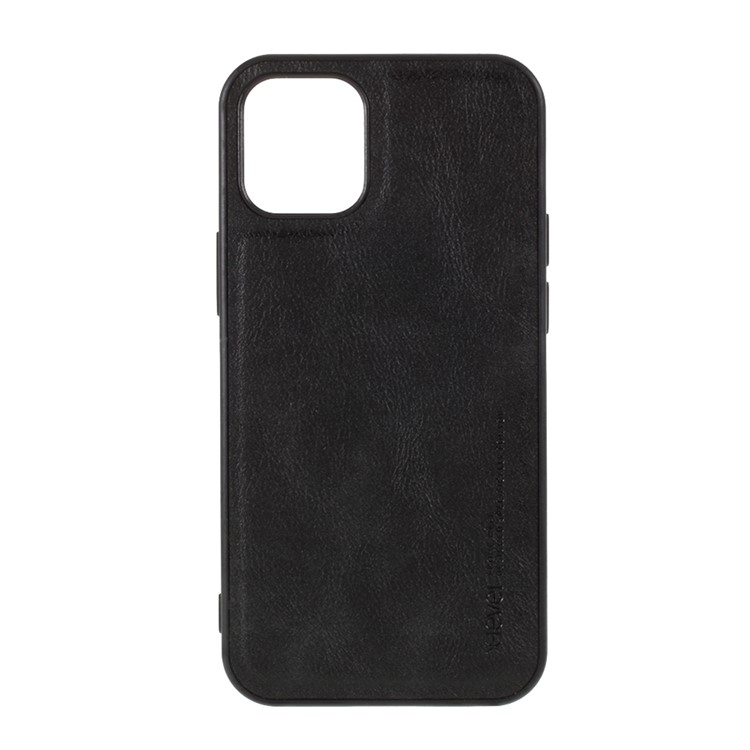 X-LEVEL Vintage Style PU Leather Coated TPU Phone Shell for iPhone 12 5.4-inch - Black-1