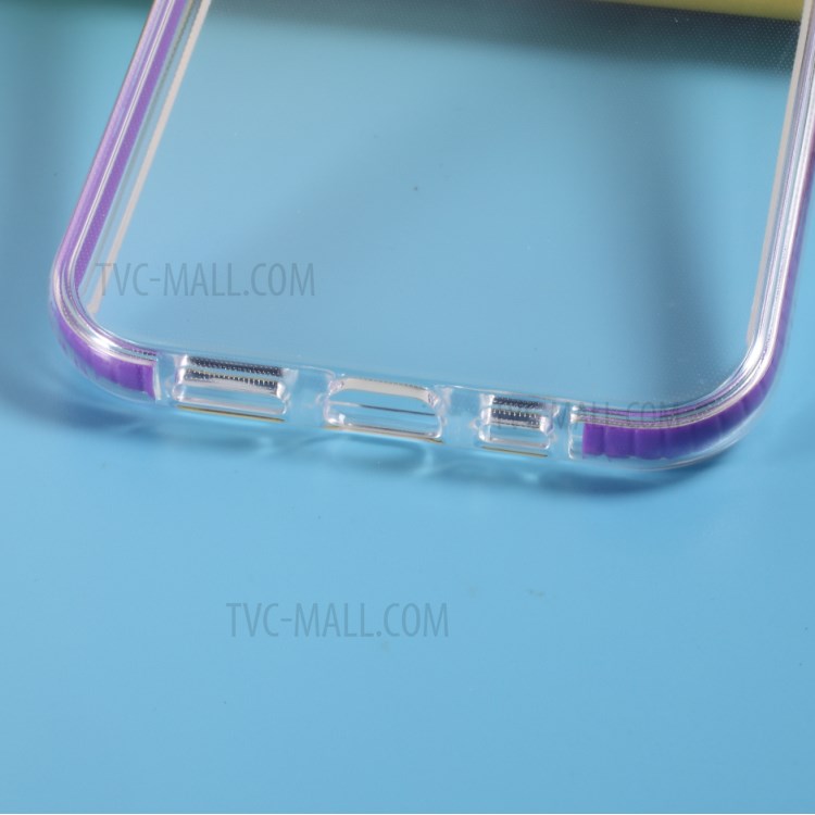 Bi-color TPU Shell Mobile Phone Cover for iPhone 12 Pro Max 6.7 inch - Dark Purple-4