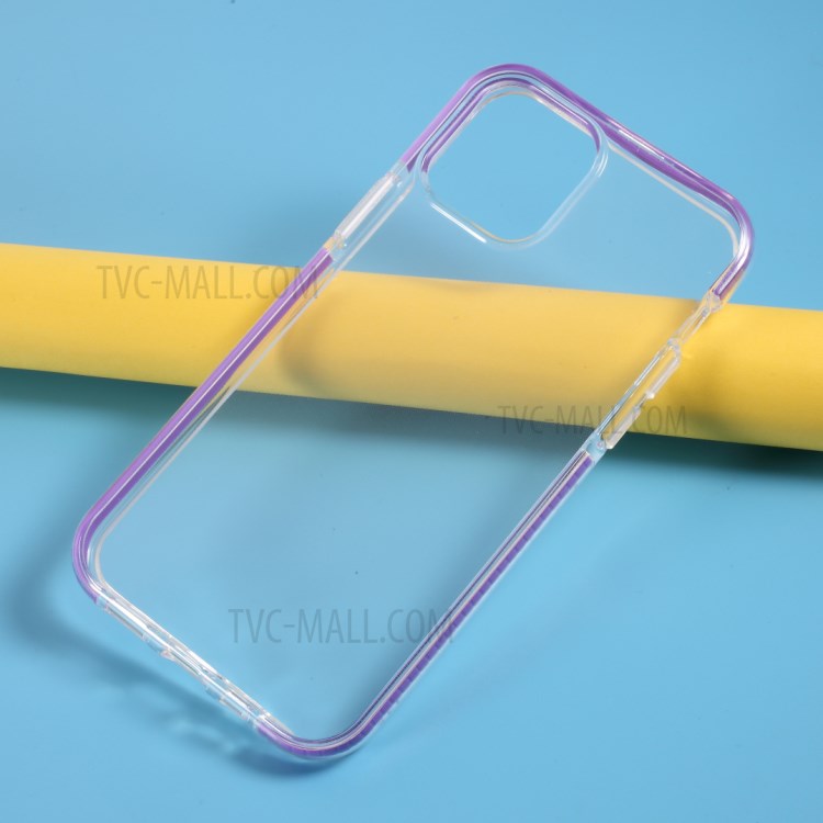 Bi-color TPU Shell Mobile Phone Cover for iPhone 12 Pro Max 6.7 inch - Dark Purple-5