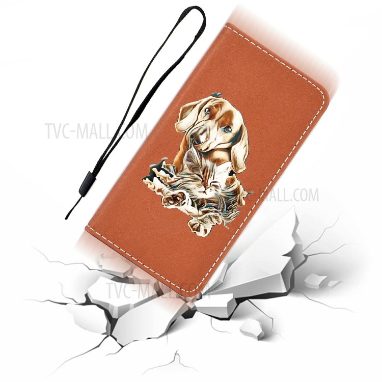 Pattern Printing Case Stand Stylish Leather Phone Cover for iPhone 12 Pro Max 6.7 inch - Dog-5