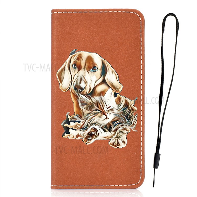 Pattern Printing Case Stand Stylish Leather Phone Cover for iPhone 12 Pro Max 6.7 inch - Dog-7