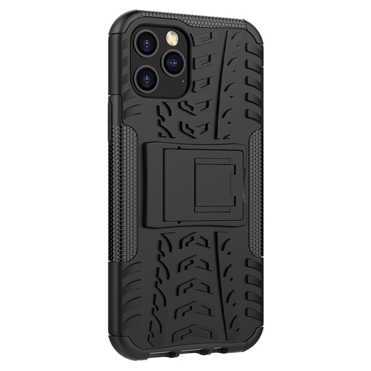 Cool Tire Hybrid PC + TPU -mobiltelefonabdeckung Mit Kickstand Für Iphone 12 Pro/12 - Schwarz-8