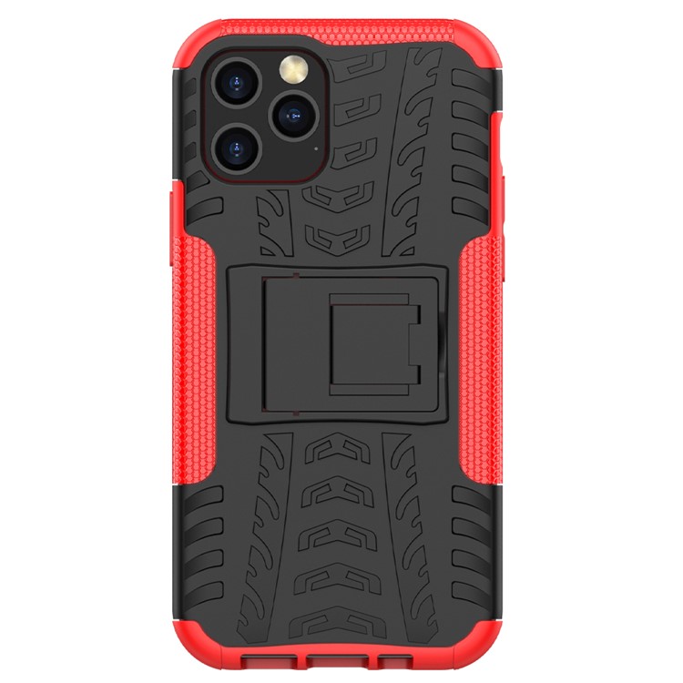 Cool Tyre Hybrid PC + TPU Cell Phone Cover with Kickstand for iPhone 12 Pro/12 - Red-4