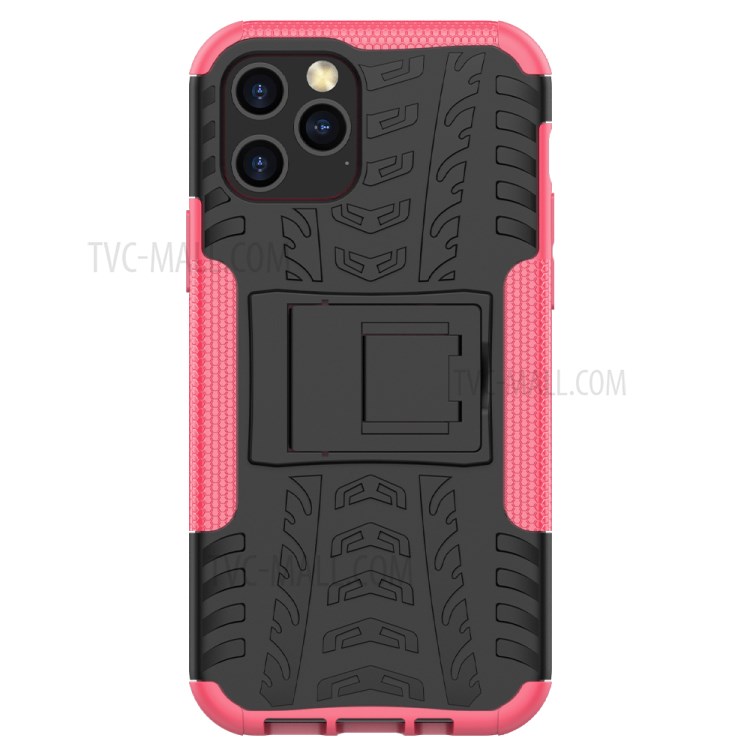 Cool Tyre Hybrid PC + TPU Cell Phone Cover with Kickstand for iPhone 12 Pro/12 - Rose-4