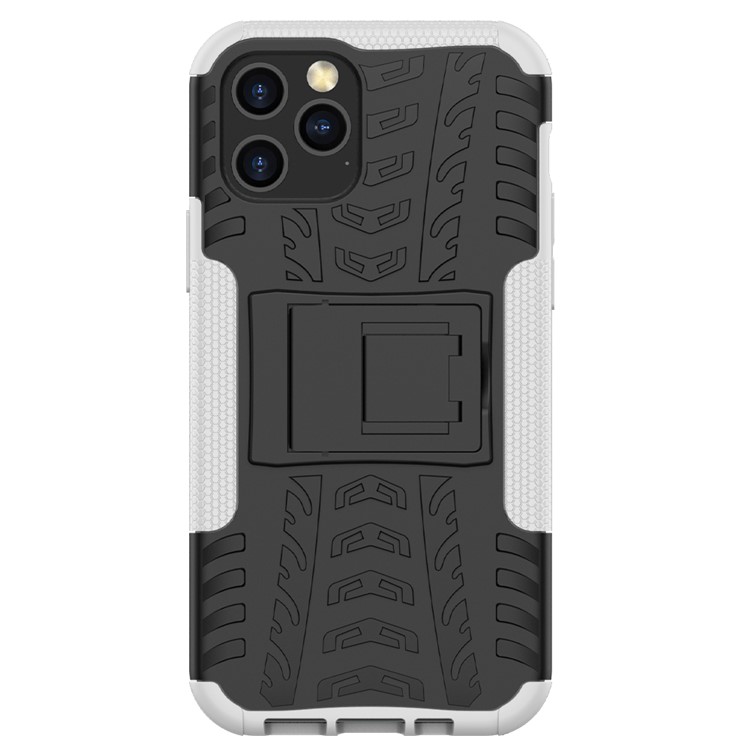 Refroidir La Couverture De Téléphone Portable Hybride Pneu PC + TPU Avec Béquille Pour IPhone 12 Max / 12 Pro 6.1 Pouces - Blanc-4