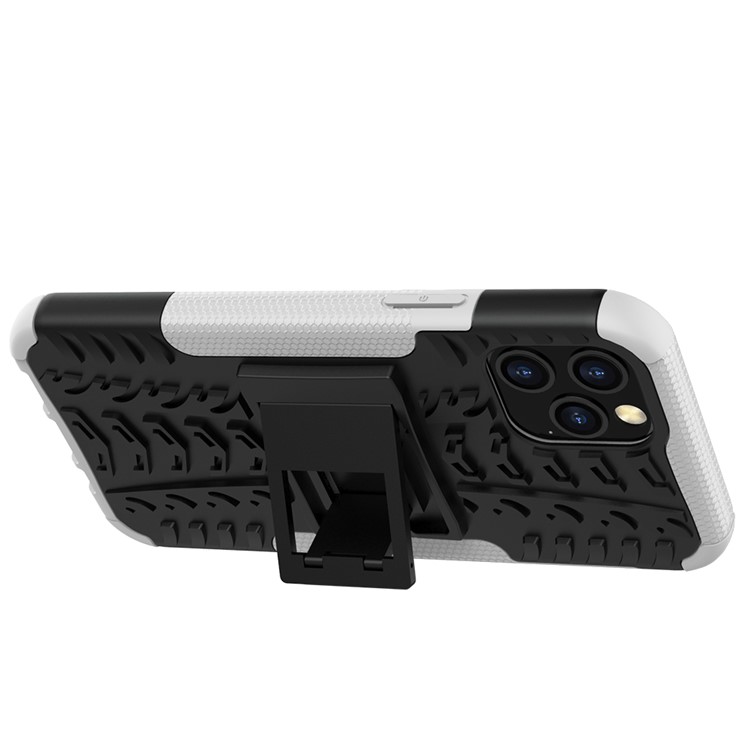 Refroidir La Couverture De Téléphone Portable Hybride Pneu PC + TPU Avec Béquille Pour IPhone 12 Max / 12 Pro 6.1 Pouces - Blanc-6