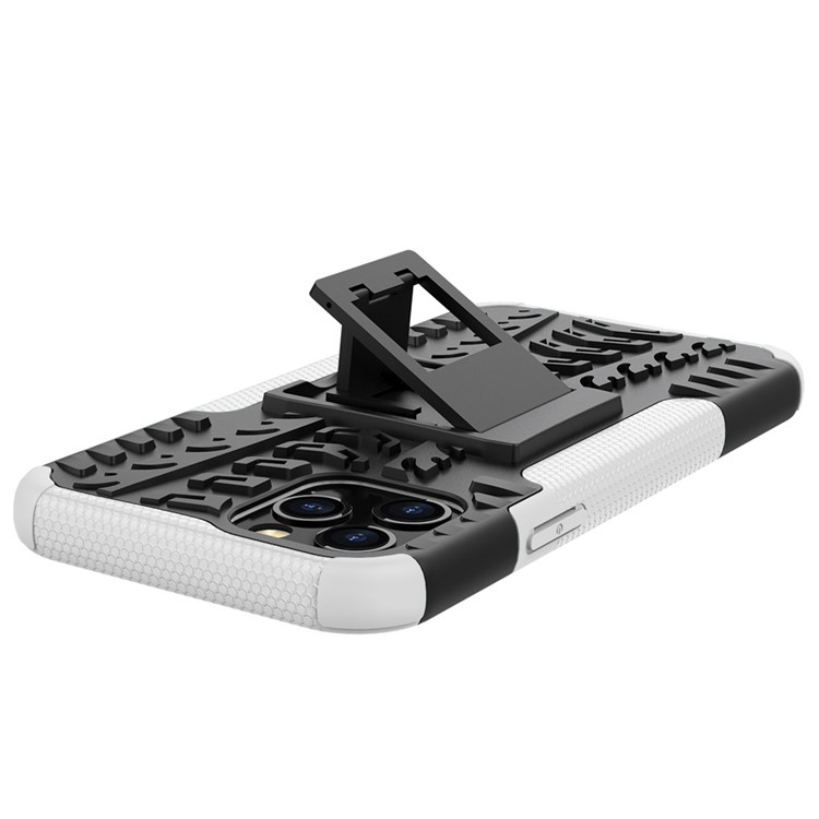 Refroidir La Couverture De Téléphone Portable Hybride Pneu PC + TPU Avec Béquille Pour IPhone 12 Max / 12 Pro 6.1 Pouces - Blanc-8