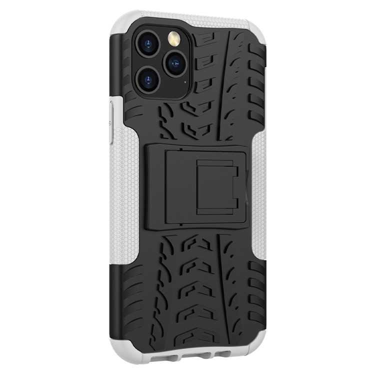 Refroidir La Couverture De Téléphone Portable Hybride Pneu PC + TPU Avec Béquille Pour IPhone 12 Max / 12 Pro 6.1 Pouces - Blanc-9