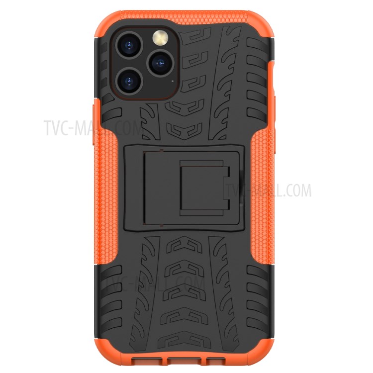 Cool Tyre Hybrid PC + TPU Cell Phone Cover with Kickstand for iPhone 12 Pro/12 - Orange-4