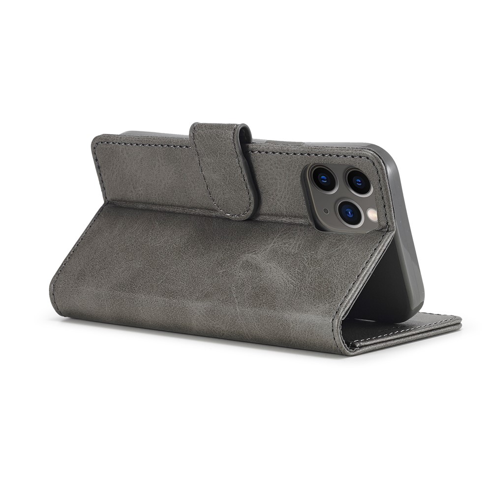 LC.IMEEKE Wallet Stand Leather Shell Mobile Phone Case for iPhone 12 Pro Max 6.7 inch - Grey-4