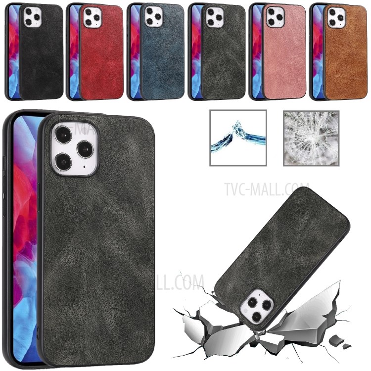 Phone Case Crazy Horse Texture PU Leather Coated TPU Cover for iPhone 12 Pro Max 6.7 inch - Green-10