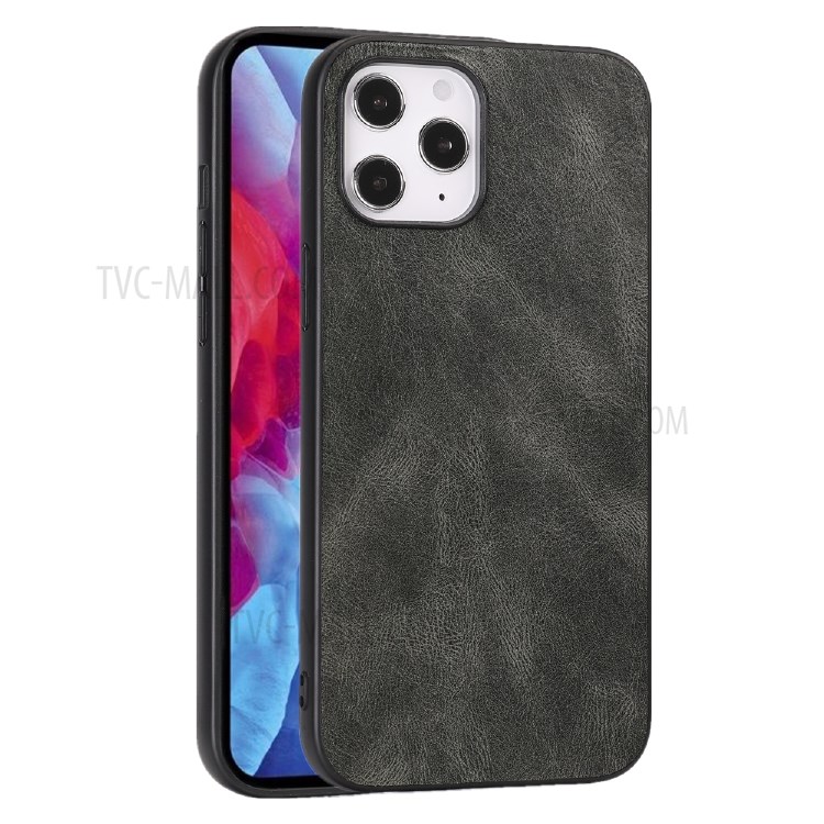 Phone Case Crazy Horse Texture PU Leather Coated TPU Cover for iPhone 12 Pro Max 6.7 inch - Green-3