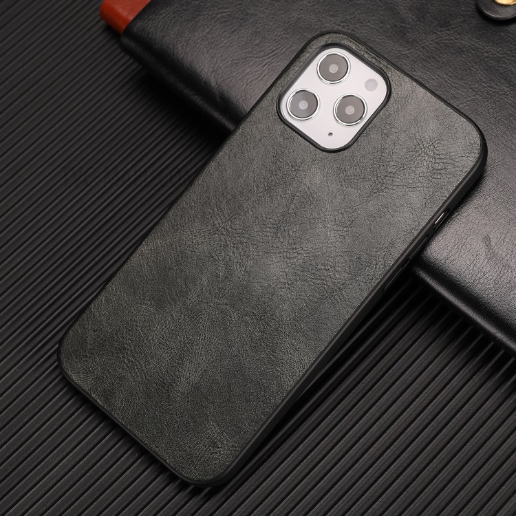 Phone Case Crazy Horse Texture PU Leather Coated TPU Cover for iPhone 12 Pro Max 6.7 inch - Green-9