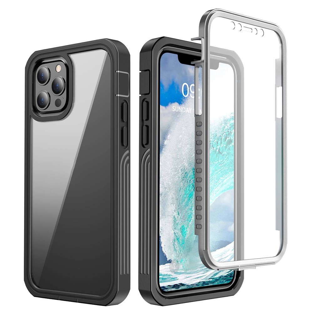 Shockproof All-inclusive PC Hard Cover Built-in PET Front Film for iPhone 12 Max/Pro 6.1 inch-1