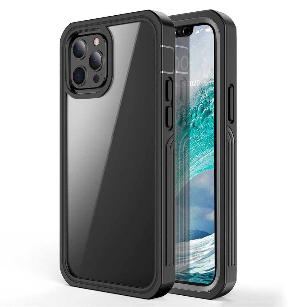 Shockproof All-inclusive PC Hard Cover Built-in PET Front Film for iPhone 12 Max/Pro 6.1 inch-2