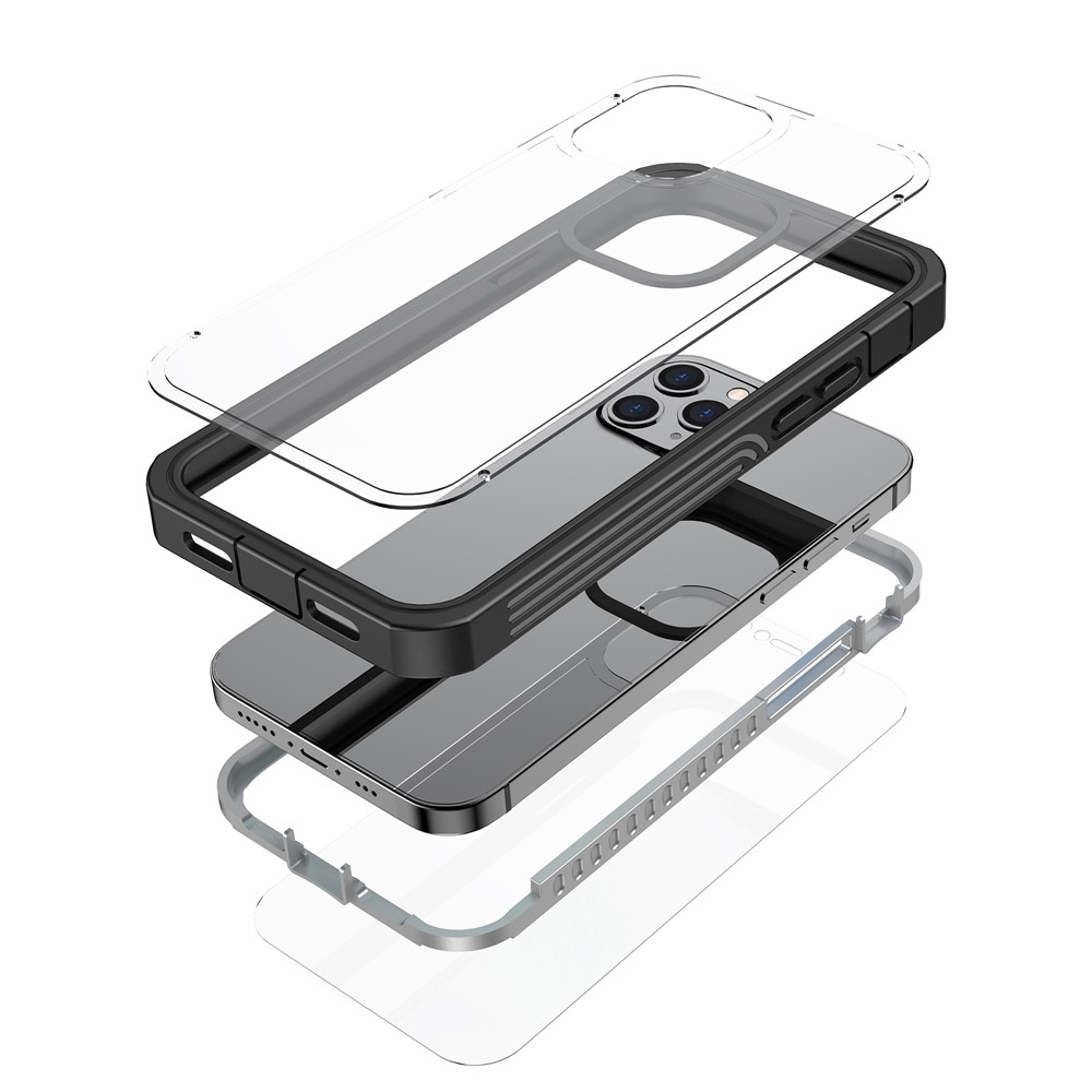 Full-body Protection Hard PC Case Shell Built-in PET Screen Protector for iPhone 12 Pro Max 6.7 inch-10