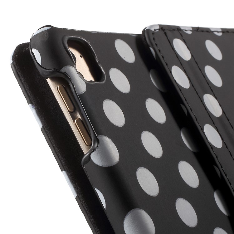 Polka Dots Rotary Stand Leather Case for iPad Pro 9.7 - Black-11