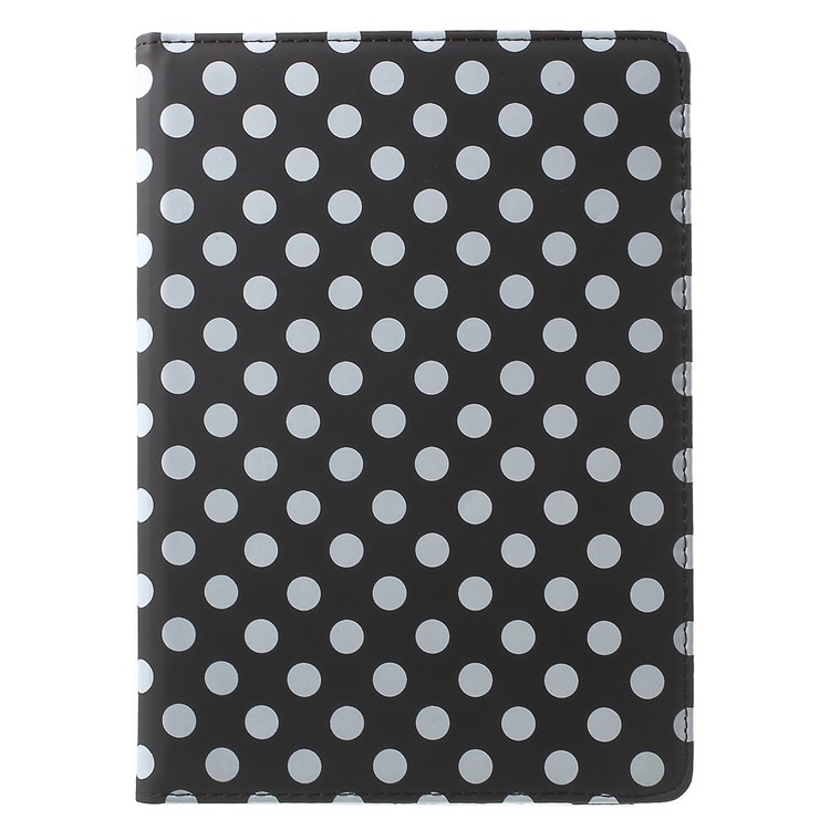 Polka Dots Rotary Stand Leather Case for iPad Pro 9.7 - Black-2