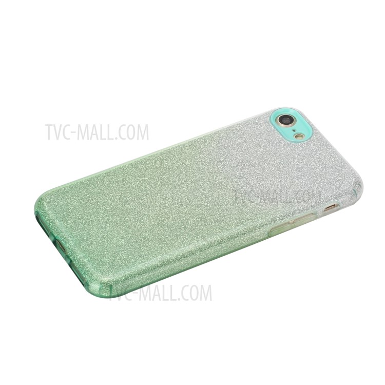 Gradient Color TPU + PC Hybrid Phone Cover Shell for iPhone 8 / 7 / SE (2nd Generation) - Green-2