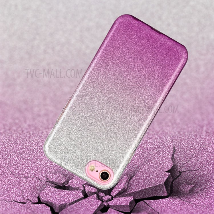 Gradient Color TPU + PC Hybrid Phone Cover Shell for iPhone 8 / 7 / SE (2nd Generation) - Purple-3