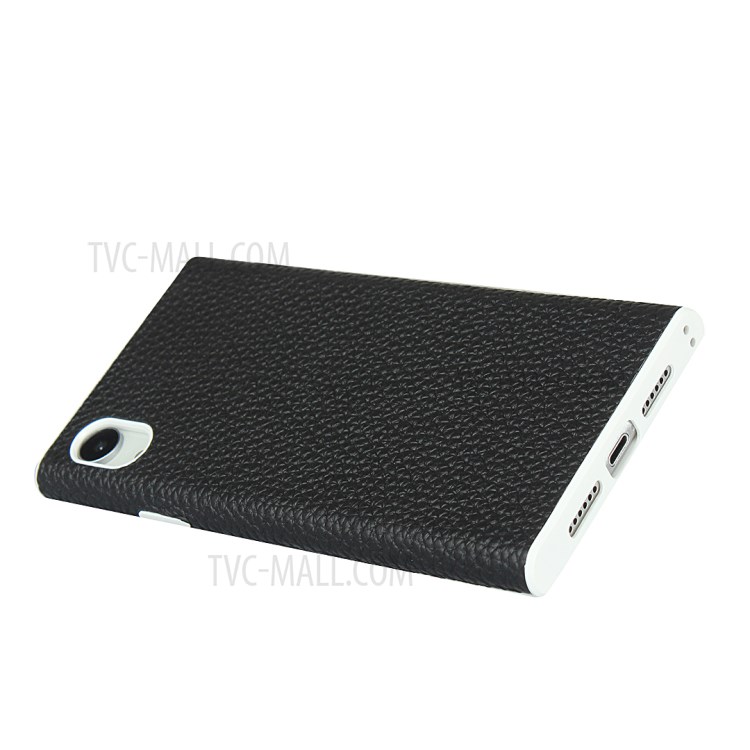 Litchi Skin Genuine Leather Coated TPU Phone Cover for iPhone XR 6.1 inch - Black-6