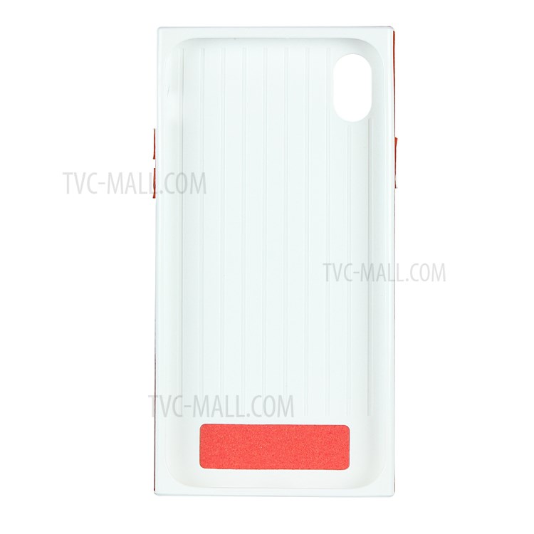 Litchi Skin Genuine Leather Coated TPU Phone Cover for iPhone XR 6.1 inch - Orange-8