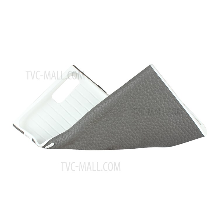Litchi Skin Genuine Leather Coated TPU Shell for iPhone 7 Plus/8 Plus 5.5 inch - Grey-7