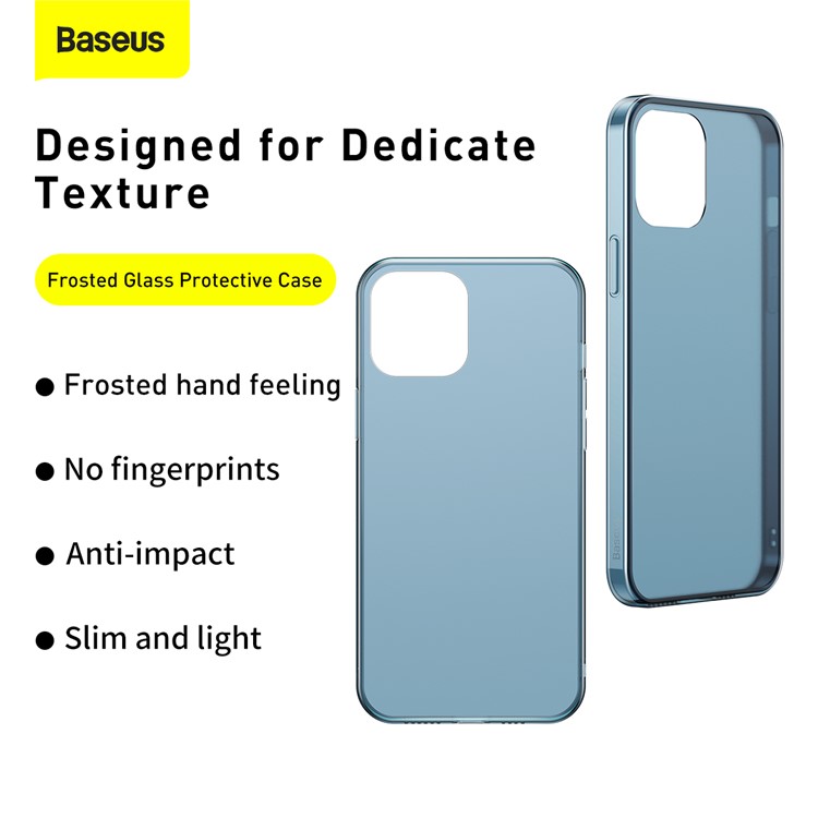 BASEUS Matte Skin Tempered Glass+TPU Cover for iPhone 12 mini - Transparent-7