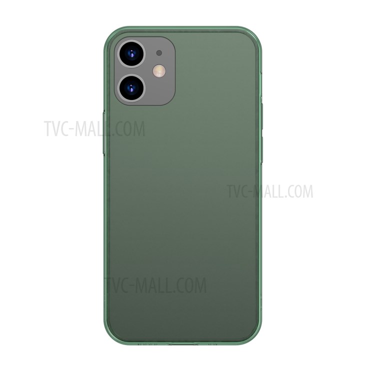 BASEUS Matte Texture Tempered Glass+TPU Shell for iPhone 12 Pro/12 - Green-1