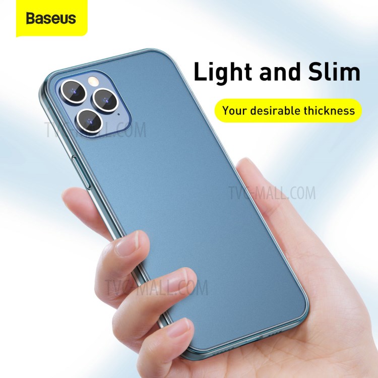 BASEUS Matte Texture Tempered Glass+TPU Shell for iPhone 12 Pro/12 - Green-8