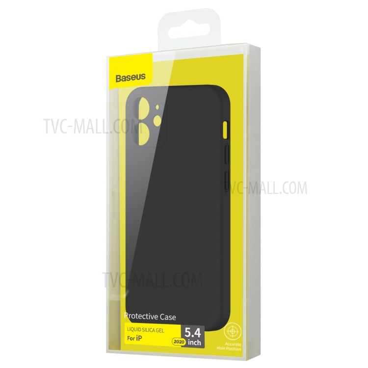 BASEUS CW-YMS Liquid Silicone Mobile Phone Shell for iPhone 12 5.4 inch - Black-12