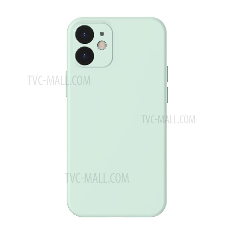 BASEUS CW-YMS Liquid Silicone Protective Cover for iPhone 12 - Light Green-1
