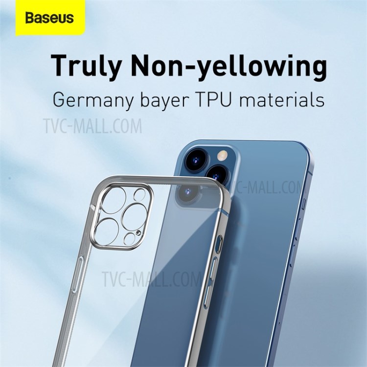 BASEUS Anti-fall Plating TPU Case for iPhone 12 Pro Max 6.7 inch - Grey-5